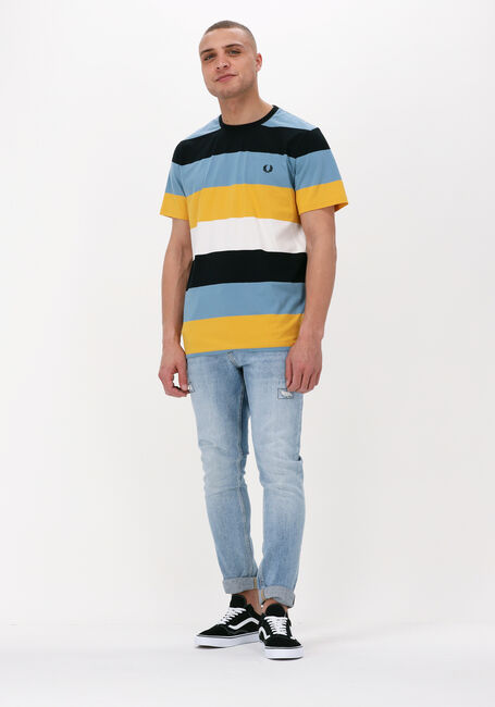 FRED PERRY T-shirt BOLD STRIPE T-SHIRT Bleu foncé - large