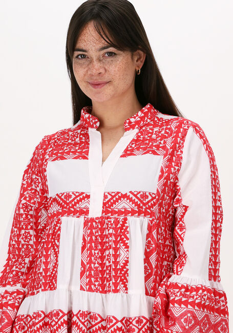 GREEK ARCHAIC KORI Mini robe SHORT DRESS ALL OVER en rouge - large