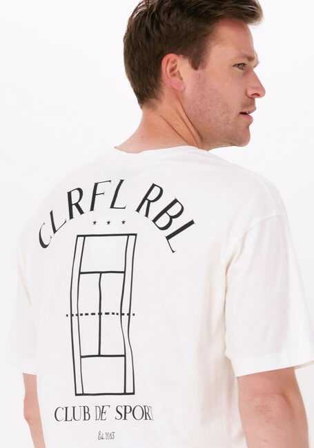 COLOURFUL REBEL T-shirt TENNIS COURT BASIC TEE en beige - large