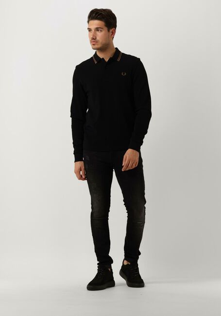 FRED PERRY  LS TWIN TIPPED SHIRT en noir - large