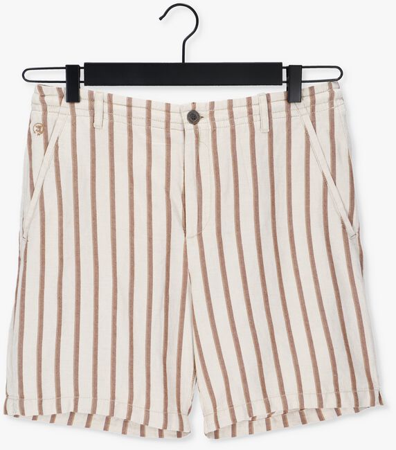 CAST IRON Pantalon courte CHINO SHORTS LINEN STRIPE en beige - large