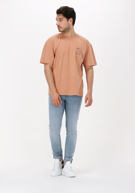 EDWIN T-shirt KISSU CHEST NATURAL TS en orange - large