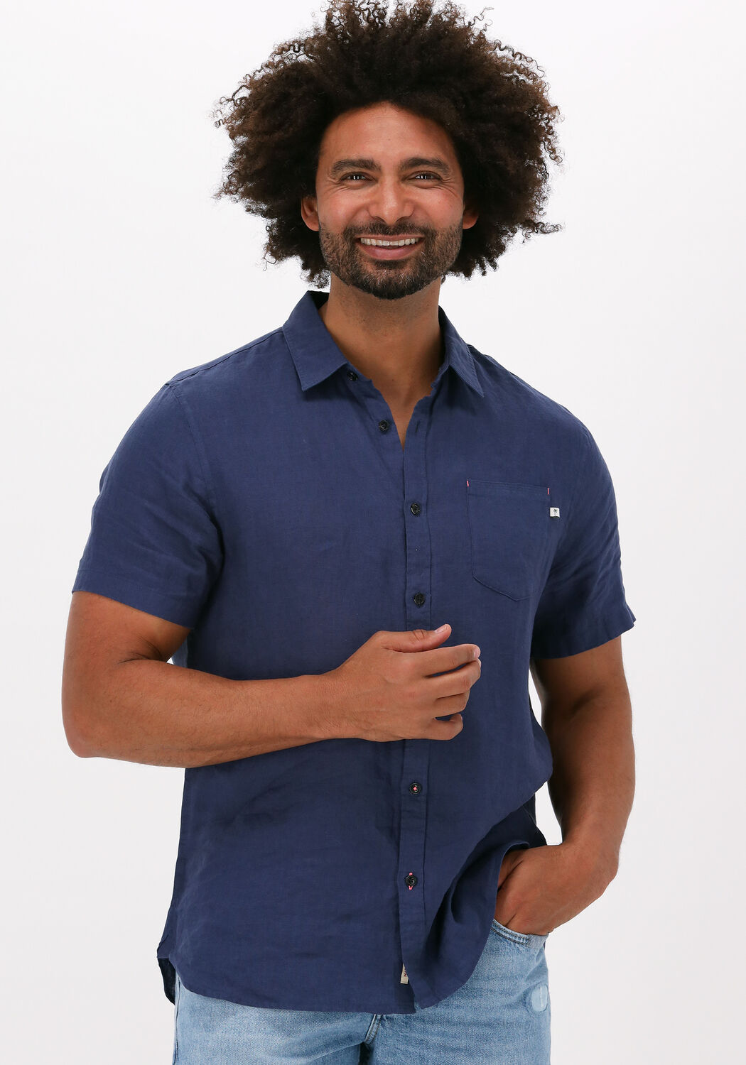 Omoda Homme Vêtements Chemises Casual Chemise Décontracté Regular Fit Garment-dyed Linen Shortsleeve Shirt Homme 